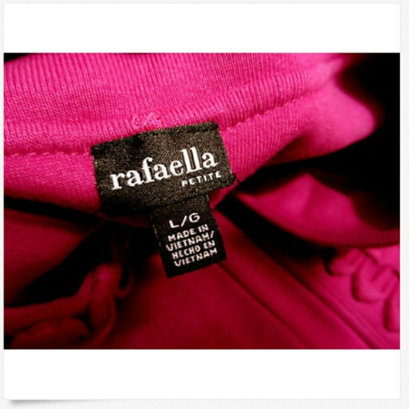 RAFAELLA Cardigan Sweater L Berry Pink twist trim - Picture 5 of 5